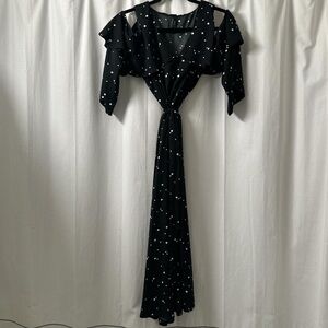 NWOT Y.A.S. Black w/White & Blue Polka Dots Dress
Size: M